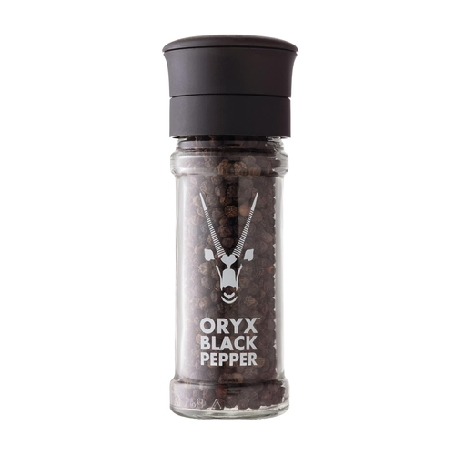 Oryx Black Pepper Mill - Ceramic Pepper Grinder Refillable - Naturally Organic P