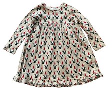 HANNA ANDERSSON 110cm 5 US Garden Gnome Flannel Sleep Gown Dress Ruffles