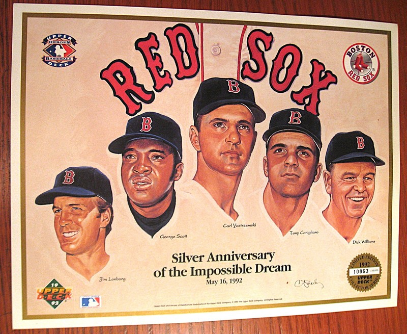 1992 Upper Deck Ltd Ed Card: Red Sox Silver Anniversary of the Impossible Dream