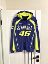 Felpa con cappuccio zip Yamaha Factory Racing Valentino Rossi 46 vintage Y2K taglia L blu