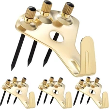 ANCIRS 4 Pack 100 lbs Picture Frame Hangers Hooks with 12 Pcs Nails, Picture Han