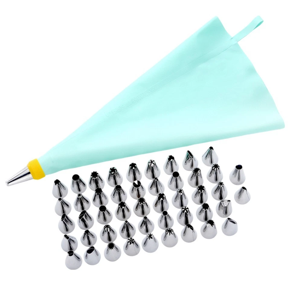 Decorative cake supplies silicone piping bags and stainless tips bundle - Image 3 of 4