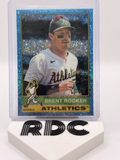 2025 Topps Heritage - Brent Rooker #83 Chrome Light Blue Sparkle Refractor