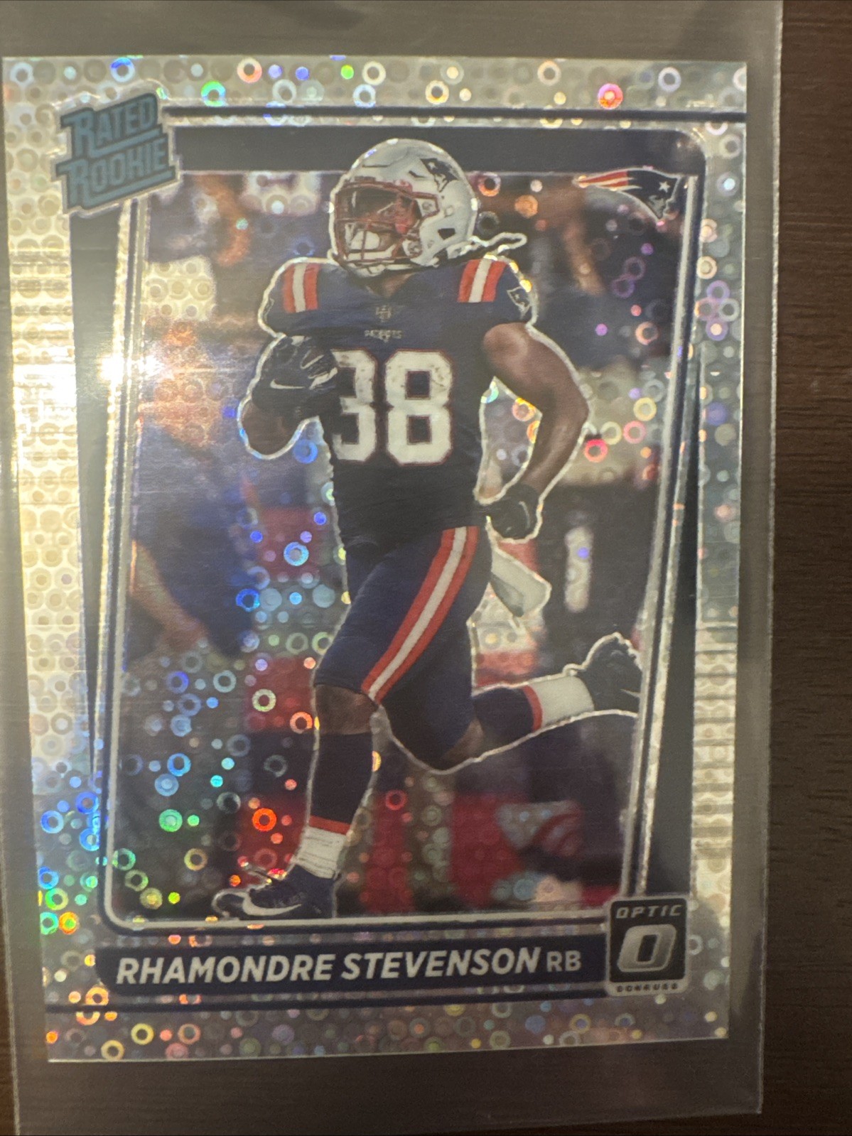 2021 Donruss Optic Silver Circles 237 Rhamondre Stevenson RR Rated Rookie 33/125