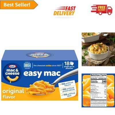 Kraft  Mac and Cheese Easy Dinner - 18 Packets, No Artificial Additives