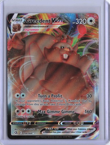 SWSH08: Fusion Strike #218/264 Greedent VMAX