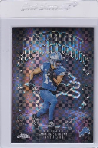 Amon-Ra St. Brown 2025 Topps Chrome All-Chrome Team X-Fractor Lions