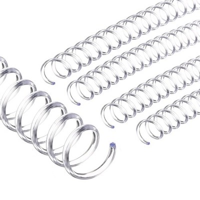 10mm(3/8'') Spiral Binding Coils, 50 Pcs Spirals 75 Sheet Capacity, Transparent