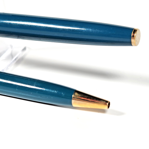 Vintage Waterman C/F USA GT Türkis Füllfederhalter & Kugelschreiber Set 14K feine Feder - Bild 9 von 24