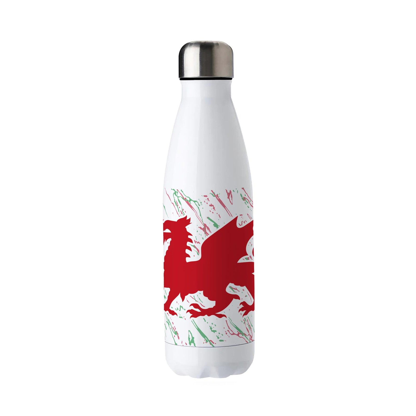 Welsh Dragon Stainless Steel Water Bottle - Patriotic Presents 500ml