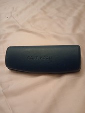 Cole Haan Eyeglasses Sunglasses Case Hard Shell Blue Travel Carrier Felt Lined