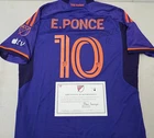 Houston Dynamo EZEQUIEL PONCE Signed Match Used Soccer Jersey 2024 Season PURPLE