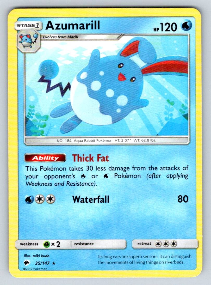 Normal Azumarill 35/147 SM - Burning Shadows