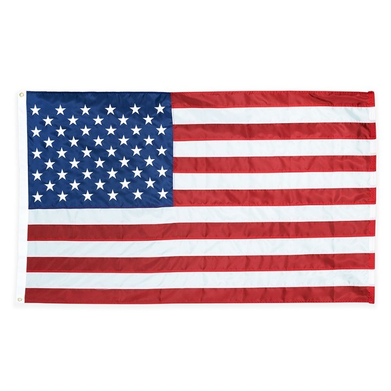 Try Colour Header Vintage 50 Star US American Flag 2x5 Printed Cotton Polyester Canvas ...
