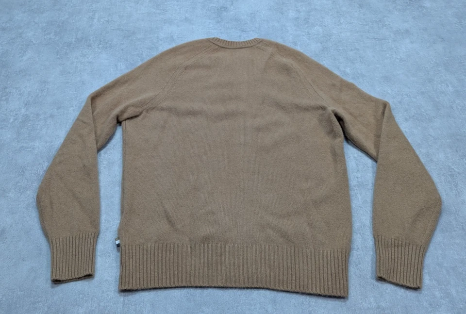 Hugo Boss Jumper Mens M Brown Pullover 100% Cashmere Smart Knit Preppy Lolive - Image 4 of 4