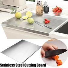 304 Stainless Steel Chopping Board Large with Lid Non Slip for Kitchen Counter