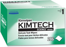 34155 KIMWIPES, Delicate Task Wipers, 1-Ply, 4 2/5 X 8 2/5, 286/Box