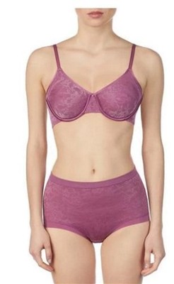 NWT Le Mystere 36DDDD Lace Perfection Smoother Bra 7715 Berry 126935
