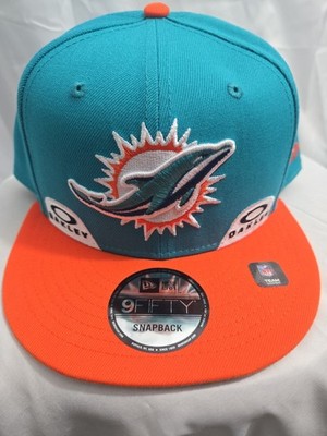New Era Miami Dolphins Hat NFL Officially Licensed Aqua Teal Snapback Cap - New