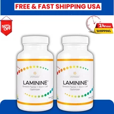 2 AUTHENTIC LifePharm Laminine Supplement 60 Capsules Total - EXP 07/2026