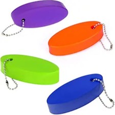 Floating Keychain for Boat Keys, 4 Pack Waterproof Bright Color Key Rings Pendan