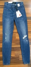 Judy Blue Jeans Skinny Fit Pull On Distressed Jeggings JB88255 SIZE 0/24 W24x28