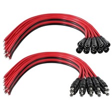 10 Pairs 5.5x2.1mm DC Barrel Male Connector with Male Female Plug 10Pairs