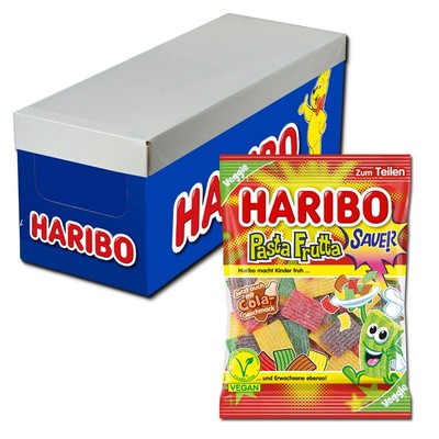 (7,80 /1kg) Haribo Pasta Frutta sauer, Fruchtgummi, 16 Beutel je 160g