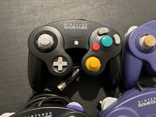 Nintendo Gamecube Controller Lot of 7 OEM Purple and Black Official - Picture 3 of 17