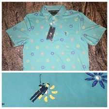 William Murray Golf Polo Shirt Men’s M Medium Shoot Your Shot Blue DISCONTINUED