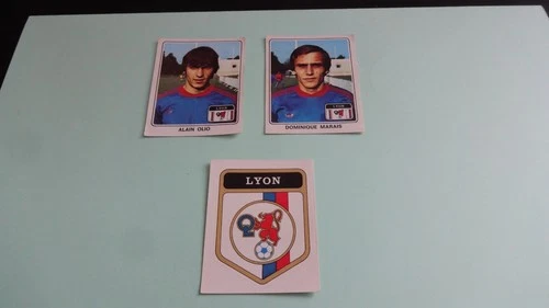 3 ORIGINAL IMAGES - FOOTBALL 78 - LYON including BADGE
