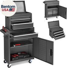 4-drawer Rolling Tool Chest With Wheels Lock Tool Box With Large Storage Cabi