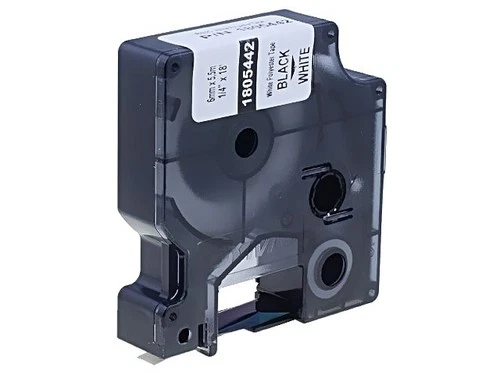 1805442 Tape 6mm 5.5m white Drawing color: black DYMO