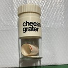 Gemco Cheese Grater Set Plastic Glass Manual White w/ Container & Lid — photo 3