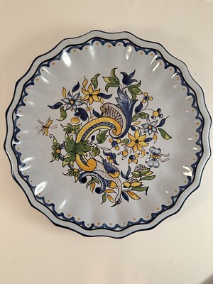 C. Bernard et S. Lucet MOF Plate Earthenware Decor Floral French 9  Plate
