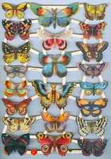 VICTORIAN STYLE DIE CUT PAPER SCRAPS MIXED BUTTERFLIES ef7426 GERMANY
