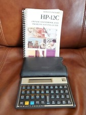 Vintage HP 12C Financial Calculator w Original Case Manual Made In Malaysia