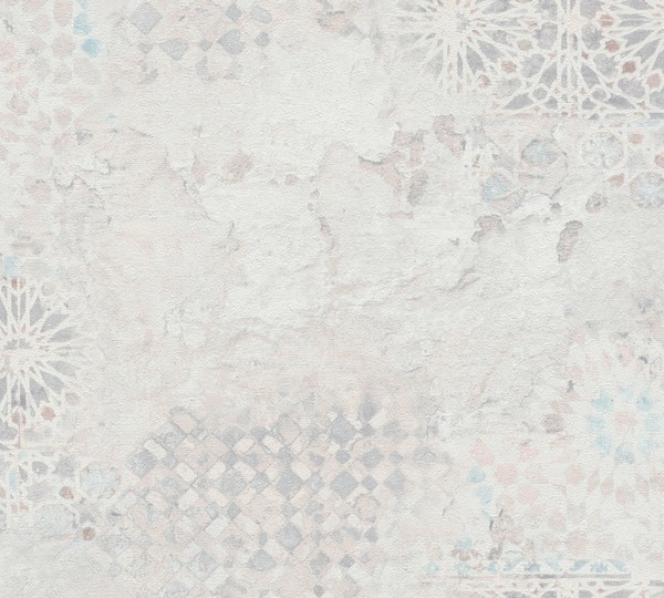 Vliestapete Spanische Fliesen Grau Creme GrüN Livingwalls 37858-3 (3,33€/1Qm)-image