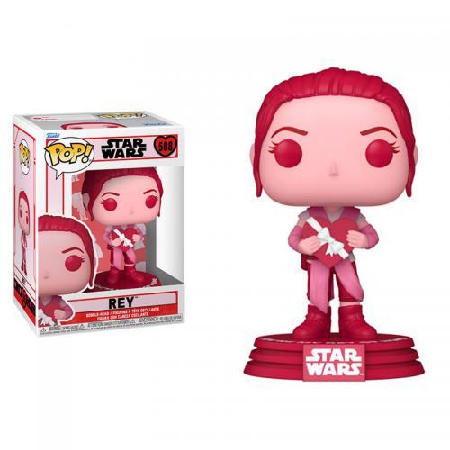 Star Wars Valentines 2023 Rey Pop #588 Vinyl Figure Funko-image