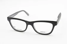 MARCHON NYC PALAZZO 001 Polished Black 51-18-140 Eyeglass Frames ITALY L537