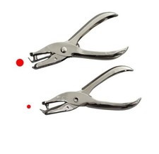 Silver 1/4 and 1/8" Small Single Hole Punch Mini Paper Puncher DIY Craft