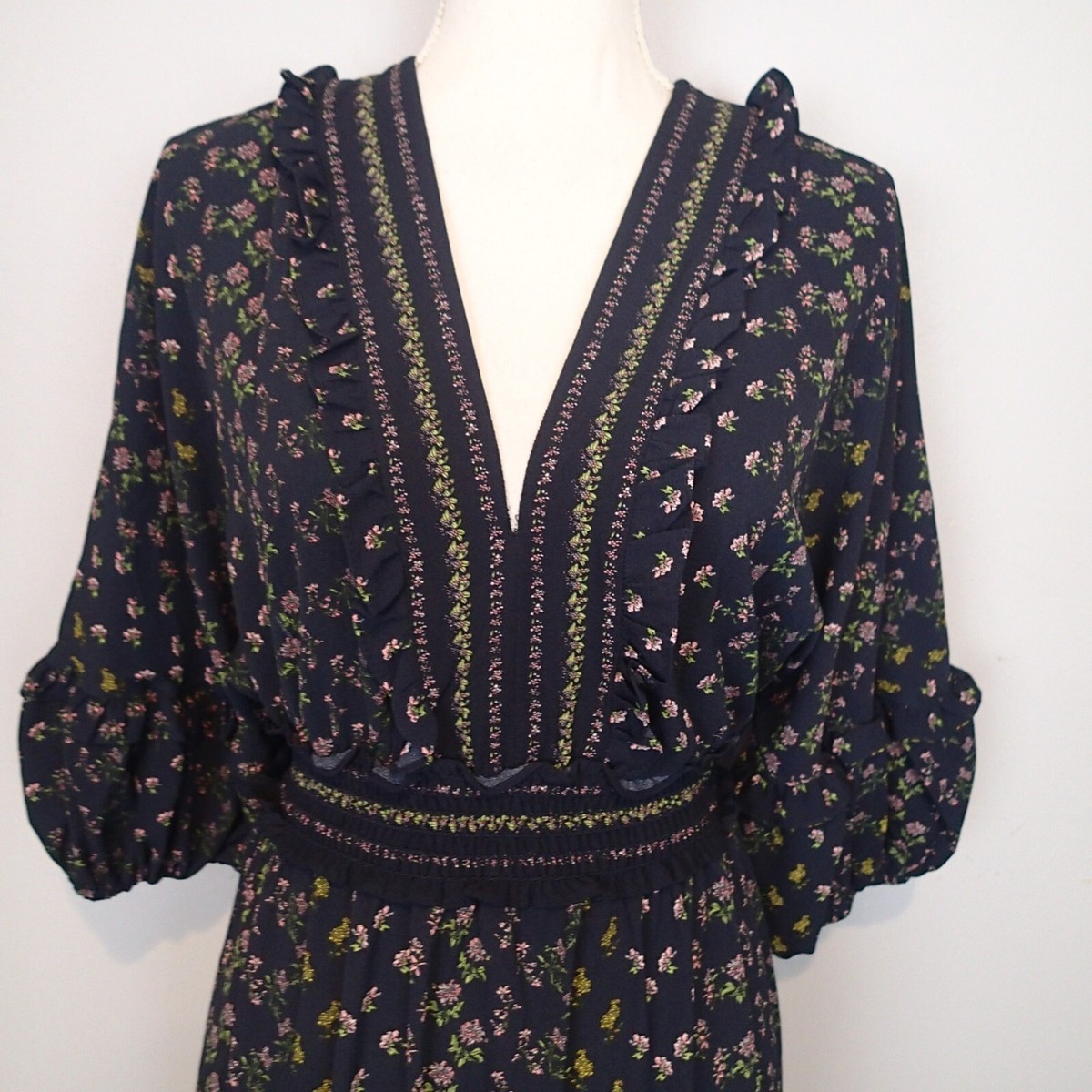 green emerald velvet dress Max Studio Silver Crinkled Empire Waist Dress