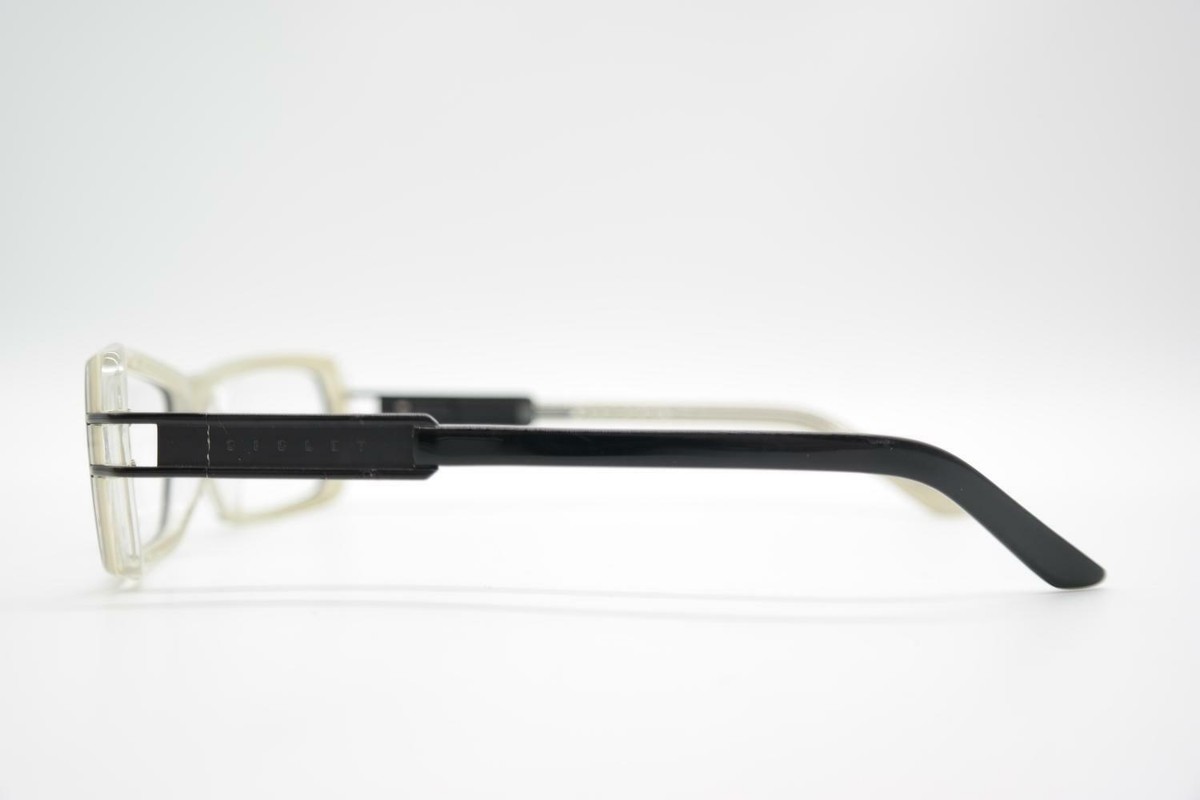 Lunettes Vintage Sisley SY112 - Monture Carrée Noir Transparent - Acétate/métal - Neuf Sans étiquette