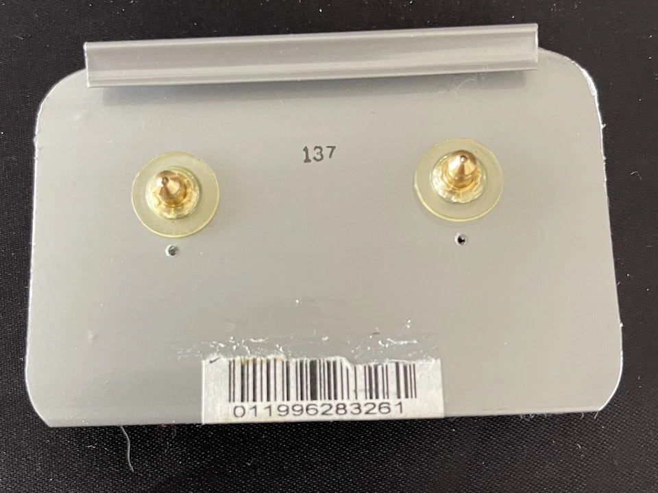 全新 1928 年品牌 14K GF Post 金色耳环 穿孔小天使 — 第 2/4 张图片