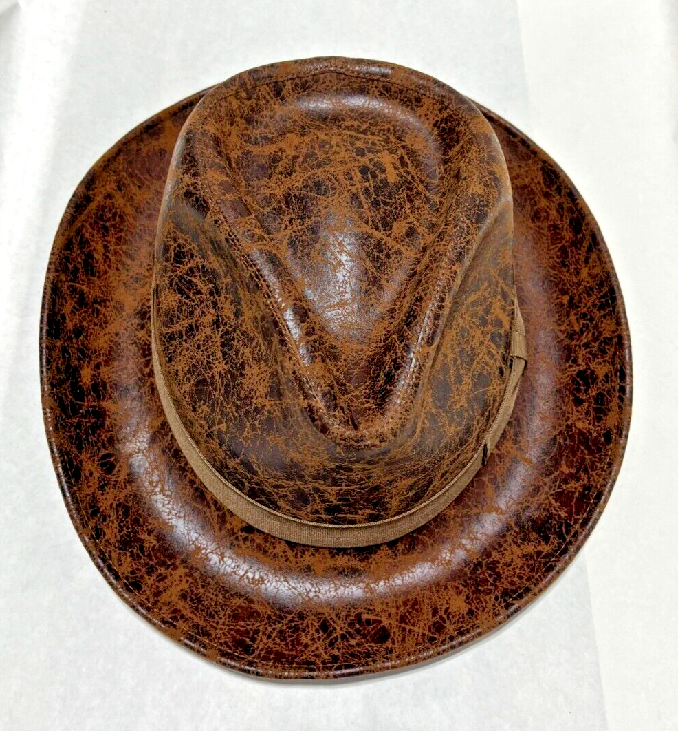 Indiana Jones inspired Child Distressed Faux Leather HAT, Brown | eBay
