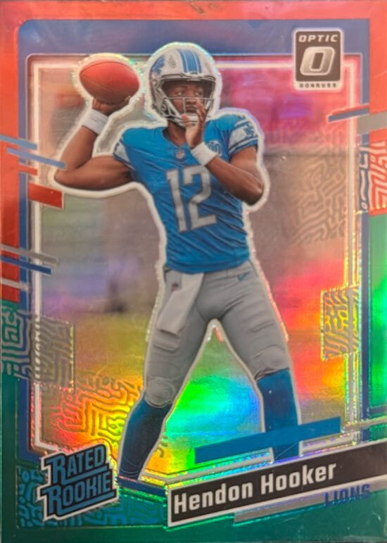 2023 Donruss Optic Rated Rookies Preview Holo#329 Hendon Hooker Red and Green