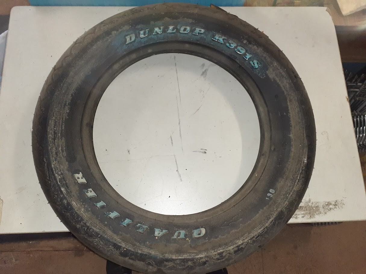 Vintage Dunlop 130/90 V16 K391s Raise White Letter Qualifier Rear Tire