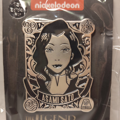 Legend of Korra Asami Sato Enamel Pin Official Silver Badge Cartoon Collectible