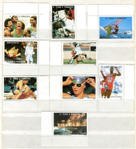 Sao Tome_382 1992 Olympic Game Olympics Barcelona 1996 Atlanta 9pcs MNH