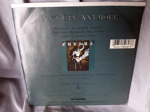 Kansas Can't Cry Anymore White Label Promo MCA - 53070 with PS - Picture 2 of 4